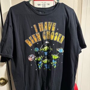 Black Graphic T-Shirt with Alien Design